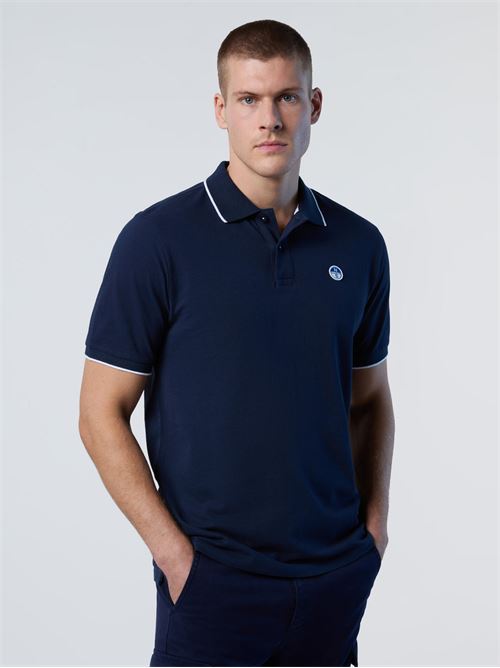 POLO SHORT SLEEVE COLLAR W/STRIPED IN CONTRAST NORTH SAILS | 692452/0802